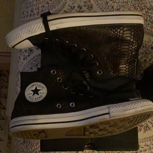 Converse High top Snake skin sneakers